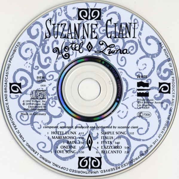 Suzanne Ciani : Hotel Luna (CD, Album)
