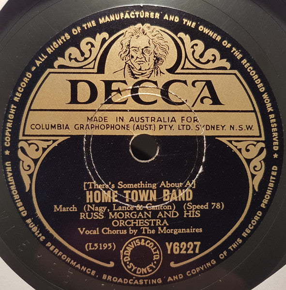 Russ Morgan And His Orchestra : Copper Canyon / Home Town Band (Shellac, 10")