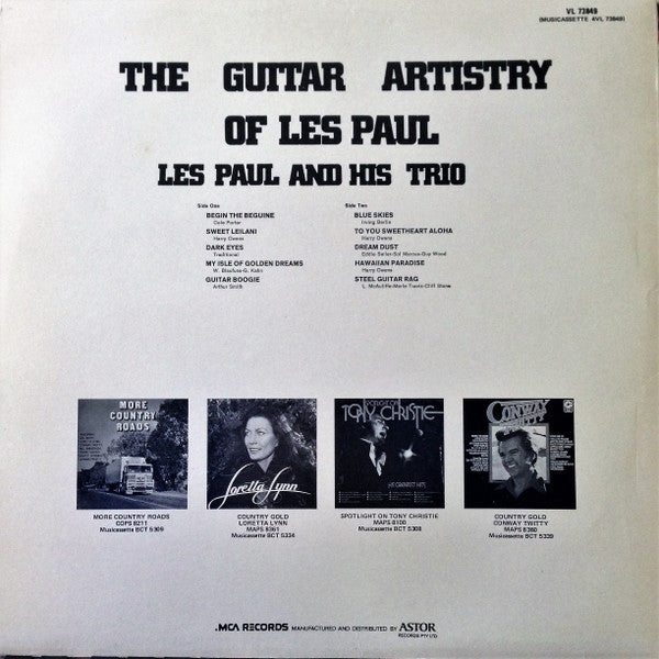 Les Paul And His Trio : The Guitar Artistry Of Les Paul (LP, Comp)