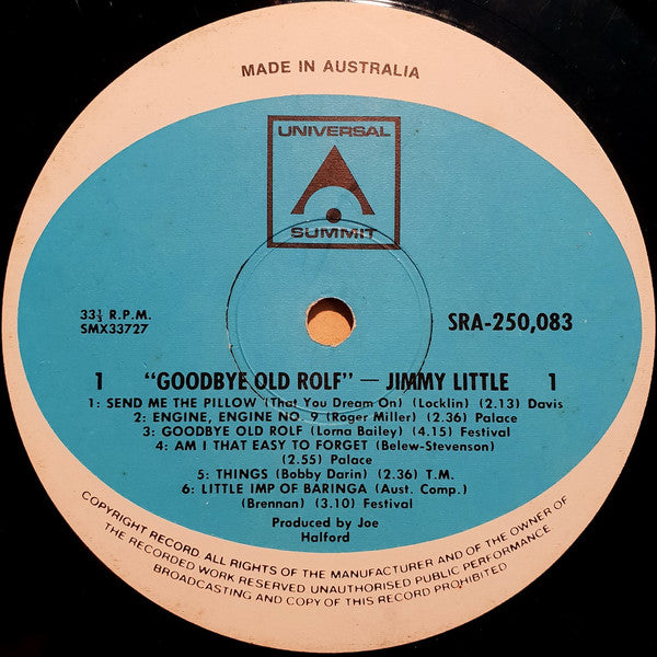 Jimmy Little : Goodbye Old Rolf (LP, Album, RE)