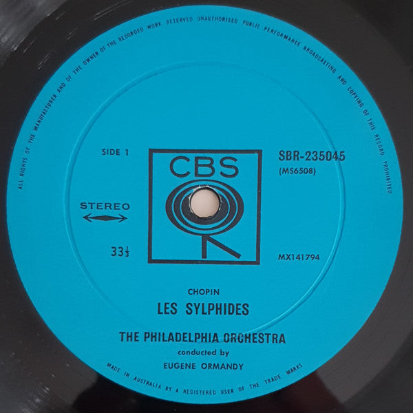 Chopin* / Delibes* - Eugene Ormandy, The Philadelphia Orchestra : Three Favorite Ballets (Les Sylphides / Suite From Sylvia / Suite From Coppélia) (LP)