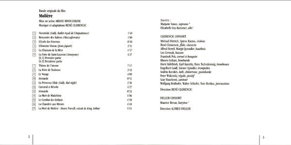 René Clemencic : Molière (Musique Originale Du Film D'Ariane Mnouchkine) (CD, Album, RE)