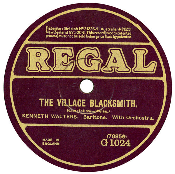 Kenneth Walters : The Village Blacksmith / The Floral Dance (Shellac, 12")