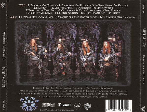 Metalium : Hero-Nation - Chapter Three (CD, Album + CD, Enh)