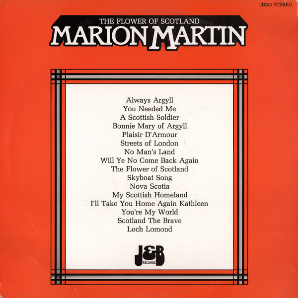 Marion Martin (3) : The Flower Of Scotland (LP, Comp)