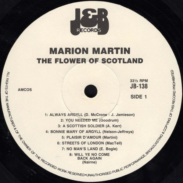 Marion Martin (3) : The Flower Of Scotland (LP, Comp)