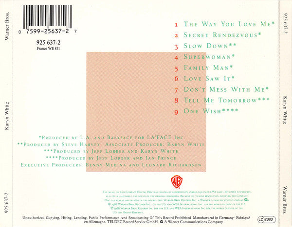 Karyn White : Karyn White (CD, Album)