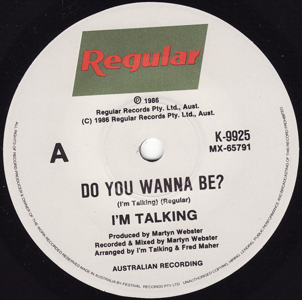 I'm Talking : Do You Wanna Be (7", Single, Ltd)