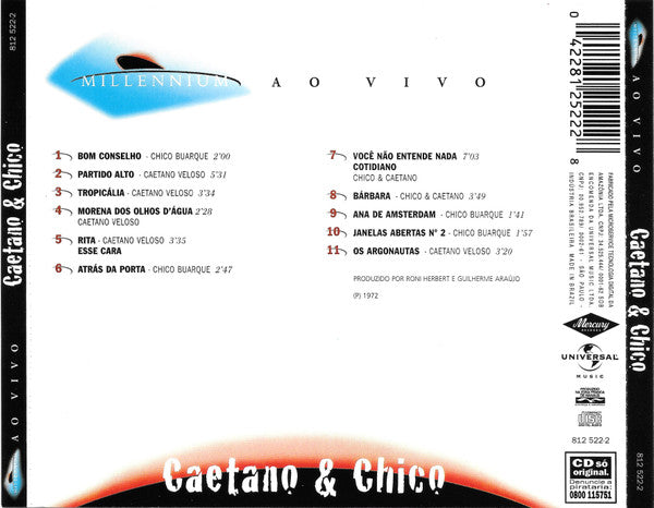 Caetano* & Chico* : Juntos E Ao Vivo (CD, Album, Ltd, RE, RM)