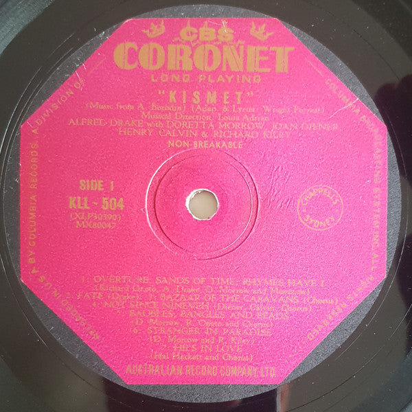 Alfred Drake & The Kismet Original Broadway Cast : Kismet (LP, Album, Mono)
