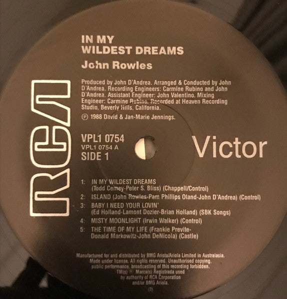 John Rowles : In My Wildest Dreams  (LP, Album)
