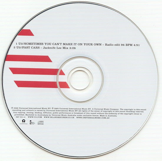 U2 : Sometimes You Can't Make It On Your Own (CD, Single)