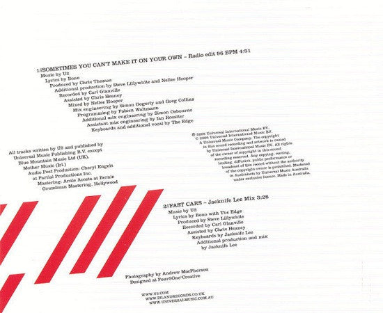 U2 : Sometimes You Can't Make It On Your Own (CD, Single)