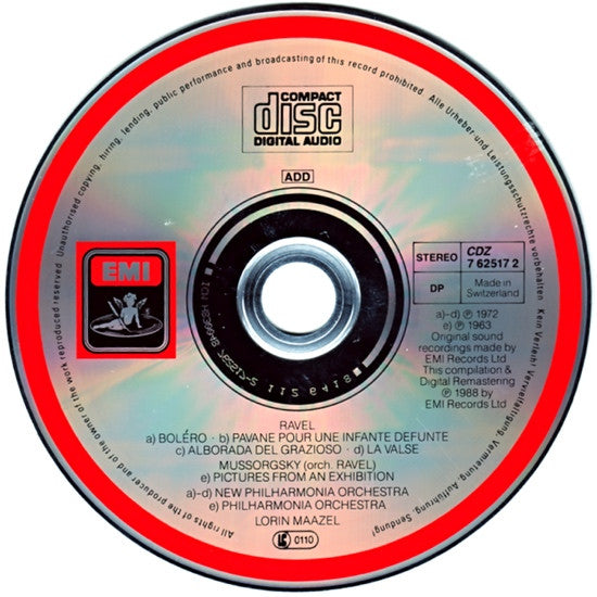Modest Mussorgsky / Maurice Ravel - Lorin Maazel : Pictures At An Exhibition = Bilder Einer Ausstellung = Tableaux D'Une Exposition / Boléro (CD, Comp, RM)