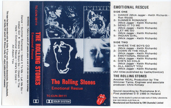 The Rolling Stones : Emotional Rescue (Cass, Album)