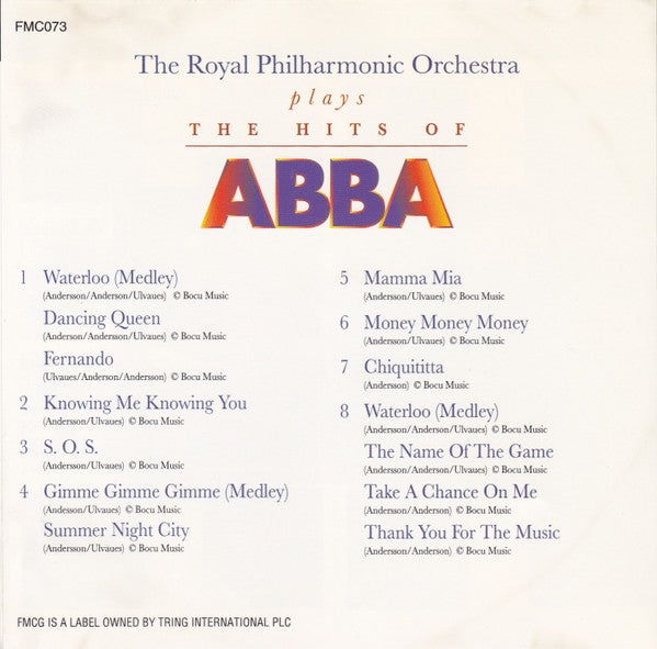 Royal Philharmonic Orchestra : Plays The Hits Of ABBA (CD, Comp)