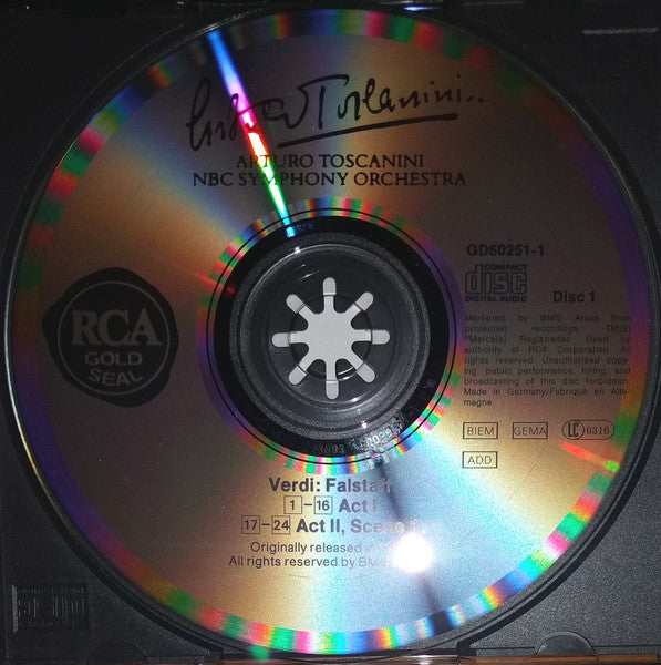 Giuseppe Verdi - Giuseppe Valdengo • Herva Nelli • Nan Merriman • Cloe Elmo • Frank Guerrero • Teresa Stich-Randall, Arturo Toscanini, NBC Symphony Orchestra : Falstaff (2xCD, Album, Mono, RE, RM + Box)