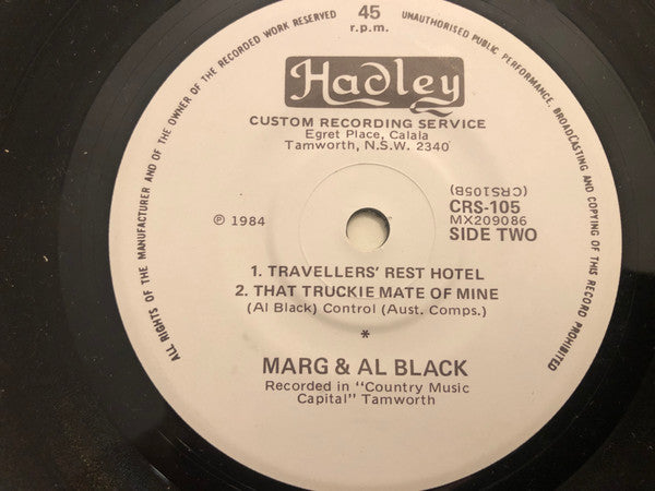 Marg And Al Black : Along That Gravel Road (7", EP)