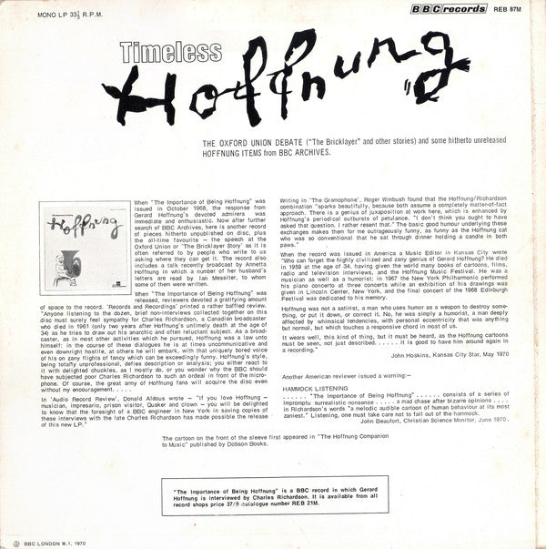 Gerard Hoffnung : Timeless Hoffnung (LP, Mono)