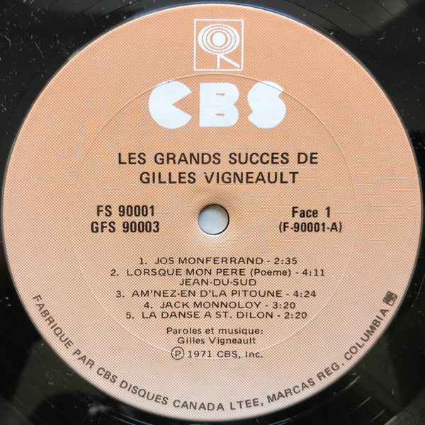 Gilles Vigneault : Les Grands Succès De Gilles Vigneault (2xLP, Comp, RE)