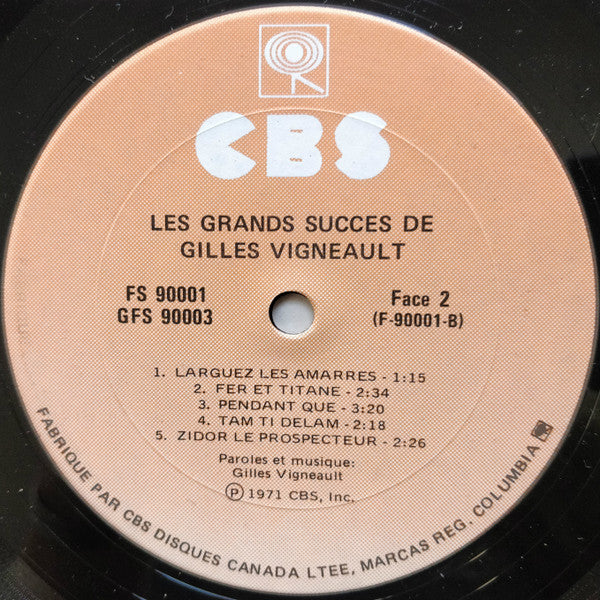 Gilles Vigneault : Les Grands Succès De Gilles Vigneault (2xLP, Comp, RE)