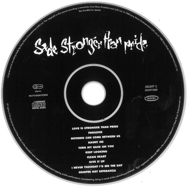 Sade : Stronger Than Pride (CD, Album, RE, RM)