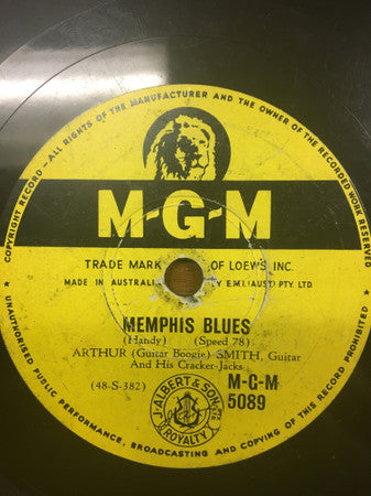 Arthur (Guitar Boogie) Smith And His Cracker-Jacks* / Arthur (Guitar Boogie) Smith* : The Memphis Blues / Mandolin Boogie (Shellac, 10")