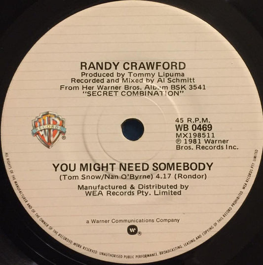 Randy Crawford : You Might Need Somebody (7", Single)