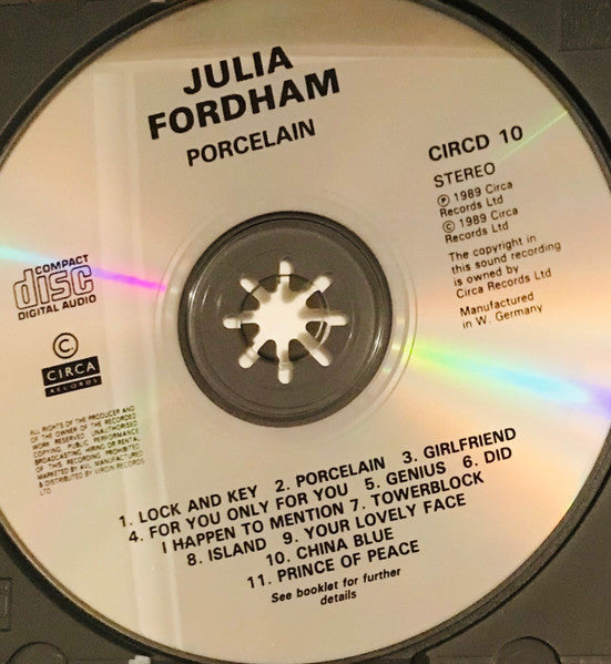 Julia Fordham : Porcelain (CD, Album)