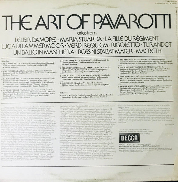 Luciano Pavarotti : The Art Of Pavarotti (LP, Comp)