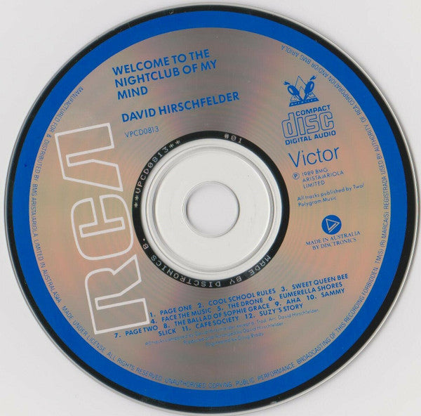 David Hirschfelder : Welcome To The Nightclub Of My Mind (CD, Album)