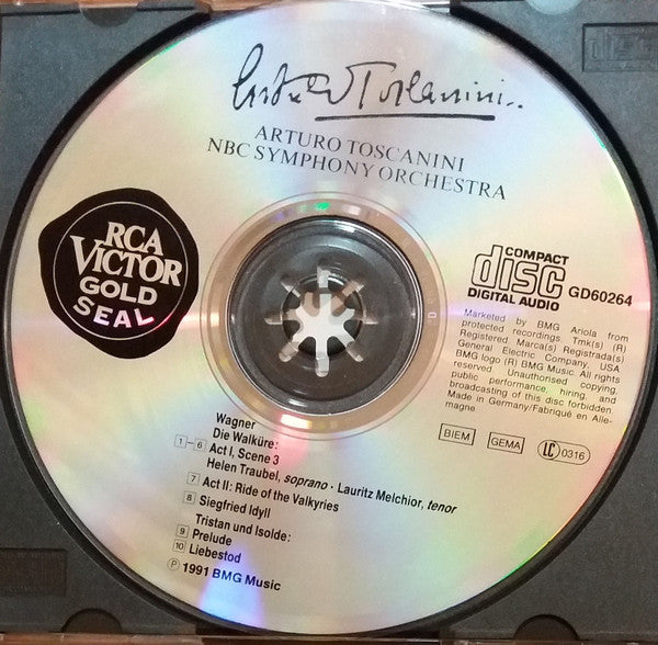 Wagner* / Helen Traubel • Lauritz Melchior • Arturo Toscanini, NBC Symphony Orchestra : Die Walküre • Tristan Und Isolde (Excerpts) • Siegfried Idyll (CD, Comp, Mono, RE, RM)