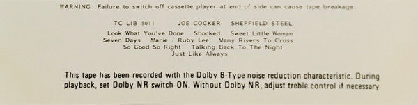 Joe Cocker : Sheffield Steel (Cass, Album, Dol)