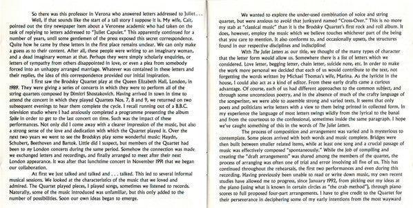 Elvis Costello And Brodsky Quartet : The Juliet Letters (CD, Album)