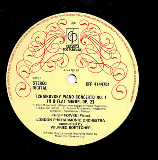 Pyotr Ilyich Tchaikovsky, Philip Fowke, London Philharmonic Orchestra, Wilfried Boettcher : Piano Concerto No.1/Piano Concerto No.3 (LP)