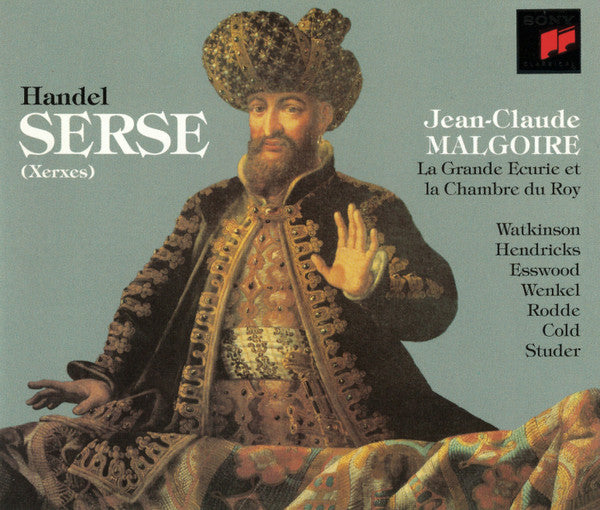Georg Friedrich Händel – Jean-Claude Malgoire, La Grande Ecurie Et La Chambre Du Roy, Carolyn Watkinson, Barbara Hendricks, Paul Esswood, Ortrun Wenkel, Anne-Marie Rodde, Ulrik Cold, Ulrich Studer : Serse = Xerxes (3xCD, Album, RE)
