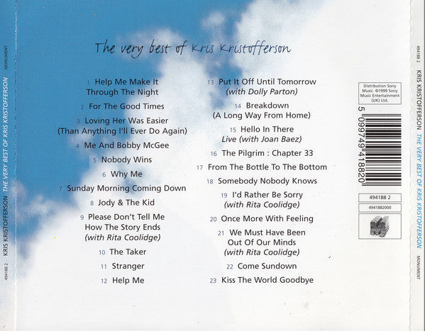 Kris Kristofferson : The Very Best Of Kris Kristofferson (CD, Comp)