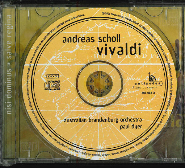 Vivaldi* - Andreas Scholl, Australian Brandenburg Orchestra, Paul Dyer : Nisi Dominus / Motets / String Concertos / Salve Regina (CD, Album)