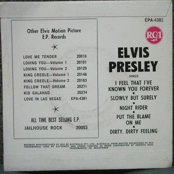 Elvis Presley : Tickle Me  (7", EP, RE)