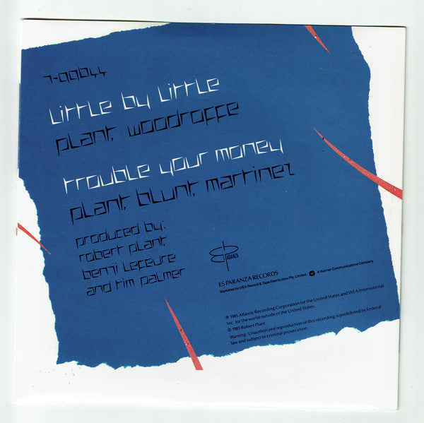 Robert Plant : Little By Little (7", Single)