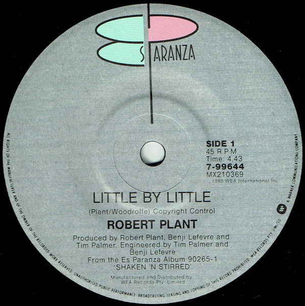 Robert Plant : Little By Little (7", Single)