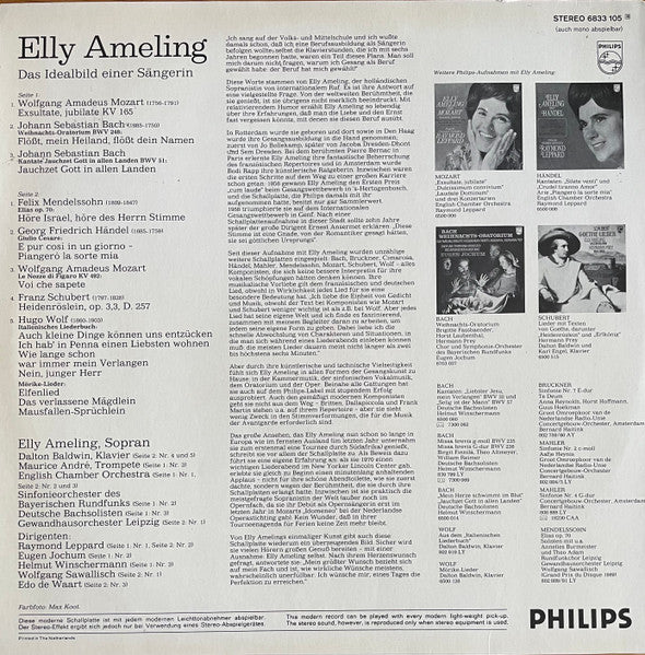 Elly Ameling : Das Idealbild Einer Sängerin (Mozart Exsultate, Jubilate Und Werke Von Bach, Mendelssohn, Schubert, Händel, Wolf) (LP, Comp)