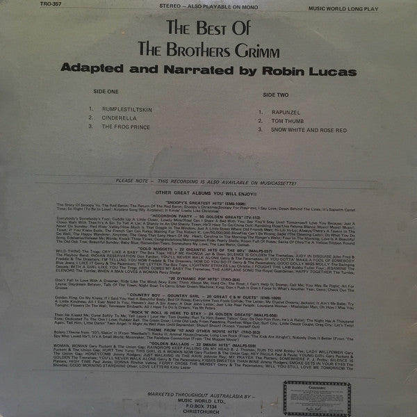 Robin Lucas : The Best Of Brothers Grimm (LP)