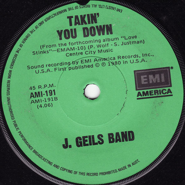 J. Geils Band* : Come Back (7")