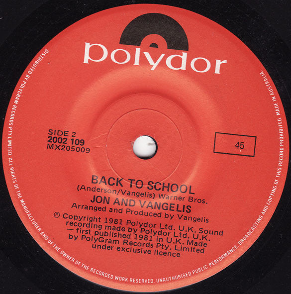 Jon And Vangelis* : I'll Find My Way Home (7", Single)