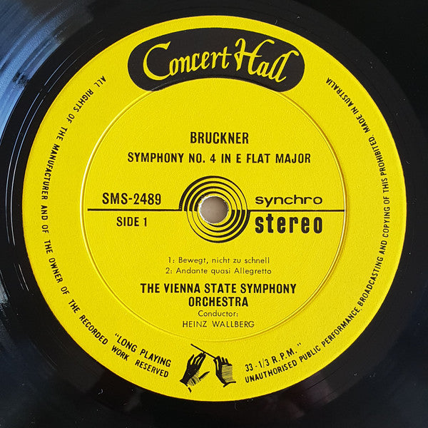 Anton Bruckner, Tonkünstler Orchestra - Heinz Wallberg : Symphony No. 4 "Romantic" (LP, Album)