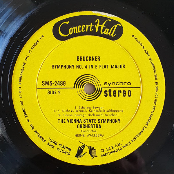 Anton Bruckner, Tonkünstler Orchestra - Heinz Wallberg : Symphony No. 4 "Romantic" (LP, Album)