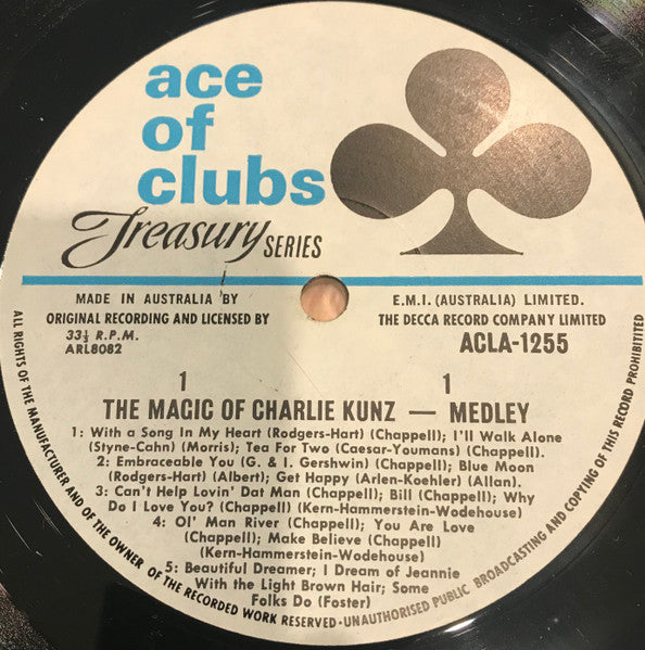 Charlie Kunz : The Magic Of Charlie Kunz  (LP, Comp, Mono)
