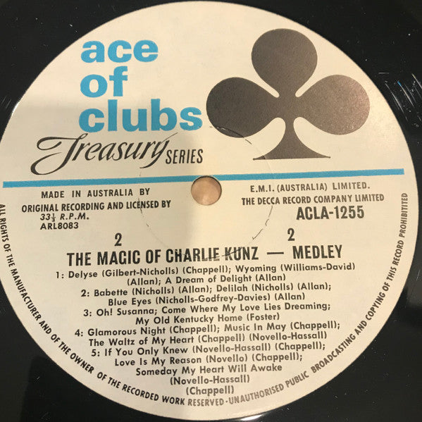 Charlie Kunz : The Magic Of Charlie Kunz  (LP, Comp, Mono)
