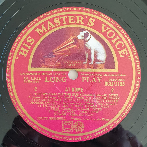Joyce Grenfell : At Home (LP, Mono)